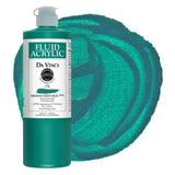 DA VINCI PAINTS Professional Artist Fluid Acrylic Paint, Viridian Green, 16oz