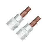 FOCMKEAS 2PCS 3/8 Drive H6(6mm) Hex Bit Socket, Heat Treated S2 Steel Allen Bits, CR-V Socket 1.9 Length