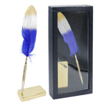 R H LIFESTYLE Feather Ball Pen With Stand and Gift Box (Pen With Rectangle Stand)
