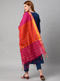 Gosriki Women'S Cotton Blend Straight Solid Kurta With Pant & Dupatta (Acdt-Cerosin-Gs_Xl_Dark Blue_X-Large),Dark Blue,,B0BR862Y69