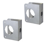 SUMBIN Door Guard Reinforcer 1-3/4 Door Thick with 2-3/8 Backset, 2-1/8 Bore Door Guard in Stainless Steel Finish 2PCS