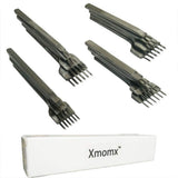 Xmomx 1+2+4+6 Prong Graving Leather Craft Tools Hole Lacing Punch Chisel Diy Stitching Tool Set 3,4,5,6 Mm (6Mm)