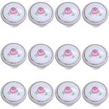 Tverghvad Ceramic Hand Painted Drawer Knobs, [12 Pack] Vintage Flower Painted Dresser Knobs, Antique Kitchen Cabinet Knobs and P