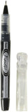PENTEL Finito Porous Point Pen, .4mm, Black/Silver Barrel, Black Ink, Single Pen (SD98A)