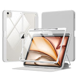 MoKo for iPad Air 13 Inch Case M3 2025 & M2 2024 with Pencil Holder, iPad Air 13 Case [Built-in Screen Protector] with Clear Bac