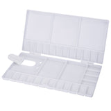 Shappy Watercolor Palette 33 Compartments Folding Paint Tray with 28 Wells and 5 Mixing Areas Plastic Painting Pallet with Thumb