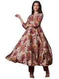 Gosriki Women'S Rayon Blend Anarkali Printed Kurta With Pant (Vedham Multi-Gs_Xxl_Multi_Xx-Large) Multicolour,Multicolour,2,B0DRNNV4G6
