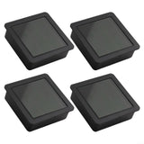 2.8 Inch Square Solar Panel Replacement Top for Garden Lights, Includes Rechargeable AA for Battery and On/Off Switch, Black Pla