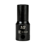 Capri Tools 3/8 in. Drive 10 mm SemiDeep Impact Socket