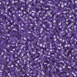 Miyuki Delica 11/0 Cylinder Seed Beads - Dyed S/L Purple - DB1347 5 Grams