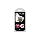 Team Golf NCAA Virginia Tech Hokies Cap Clip With 2 Golf Ball Markers Golf Cap Clip with 2 Removable Double-Sided Enamel Magneti