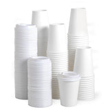 JOLLY PARTY [100 Pack] 12 oz Paper Coffee Cups, Disposable Paper Coffee Cup with Lids, Hot/Cold Beverage Drinking Cup for Water,