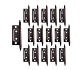 QCAA Durable Steel Non-Mortise Hinge, for Chest, Box, & Vintage Cabinet Furniture, 2 x 0.9, Brass, 16 Pack, Made in Taiwan