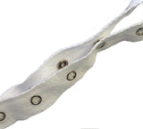 Anrox Supply Co 3/4 White Cotton Silver Snap Button Eyelet Tape Band 3 YDS USA