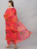 Gosriki Women'S Georgette Anarkali Printed Kurta With Pant & Dupatta (Butki Pink-Nw-Gs_S_Pink_Small),Pink,,B0CFFF338C