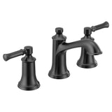 Moen Dartmoor Matte Black TwoHandle High Arc Widespread Bathroom Sink Faucet for 3Hole Setups with Valve Included, TV6805BL