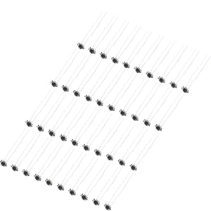 BETITETO 40 Pcs U-Shaped Flower Rhinestone Hair Pins Crystal Hair Accessories for Bridal Wedding Party Girls' Sweet Sixteen (Bla