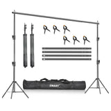 EMART Heavy Duty Backdrop Stand, 8.5 x 10ft Adjustable Photo Background Support System Kit with Carry Bag for Photography