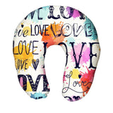CasaNest Printed Neck Travel Pillow, 16 X 16 Inches, Multicolor, For Plane, Bus, Office (M H)