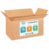 Long Moving & Shipping Boxes 18L x 9W x 9H (25-Pack) - Extra Strength 200 lb vs Regular - Corrugated Packing Boxes for Moving - 