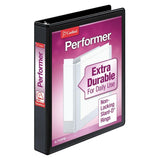 Cardinal 17201 Performer ClearVue SlantD Ring Binder, 1Inch Cap, 11 x 8 1/2, Black