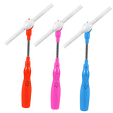 Toyvian 3 Pcs Kids Glow Wands Light Up Windmill Toy Led Hand Fan Pinwheels for Kids, Fan Toy with Music, Light Up Swivel Light W