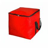 Ecomistiq Waterproof Cube Storage Bag MoistureResistant Heavy Duty Storage Bag Woven Material, Red, 280L