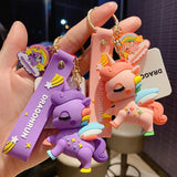 Dee Sons Unicorn Key Ring Key Chain For Girls Silicone Unicorn Toy And Charm Key Chain For Bag/Door KeyRing/Car KeyRing/Party