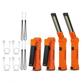4 Pack Flash lights Vagocom Automotive Tools for Mens Dad,Cordless LED Rechargeable Worklight with Magnetic Base 360 Rotate 5 Mo