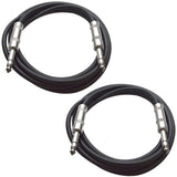 Seismic Audio Speakers TRS to TRS Patch Cables, Male to Male, 3 Foot Cable, Orange and Orange