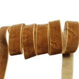 5 Yards 1(25mm) Velvet Ribbon for Wedding Christmas Gift Box Wrapping Bow Making Bouquet Wrap DIY Craft Decor (Brown, 1x5Yds