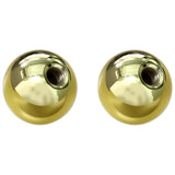 HAJXZH 2 Pcs Ball Finials for Lamps 25mm Lamp Shade Screw Cap with 1/4-27 Screw (Gold)