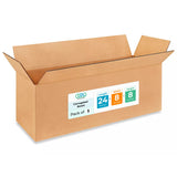 Long Moving & Shipping Boxes 24 x 8 x 8 inches (5-Pack) - Extra Strength 200 lb vs Regular - Corrugated Cardboard Boxes for Deli
