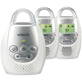 VTech DM221-2 Audio Baby Monitor with up to 1,000 ft of Range, Vibrating Sound-Alert, Talk Back Intercom, Night Light Loop & Two