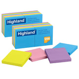 SelfStick Removable Notes, 3 x 3, Assorted Colors, 12 Pads/Pack, 2 Packs