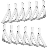12 Pack Tablecloth Clips- Picnic Table Cloth Clips- Stainless Steel Table Cloth Cover Clamps- Table Clips for Restaurant Picnics