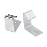 Flexible Metal Cubicle Hangers, 1 1/2 2 1/2 Panels, Silver, 2/Set