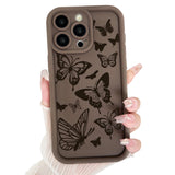 Lovmooful Compatible for iPhone 14 Pro Case Cute Colorful Butterfly Design for Girls Women Soft TPU More Shockproof Protective G