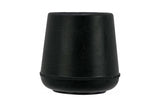 Shepherd Hardware 8763E Leg Tips 1-1/8-Inch Inside Diameter Rubber Chair Leg Caps, 24 Pack, Black