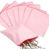 Sanwuta 8 Pcs Zippered Silver Storage Bags Anti Tarnish Silver Pouches Keeper Jewelry Storage Protector Bags(7.9 x 7.9 Inch,Pink
