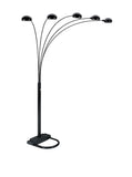 Ore International 6962Bk 5 Arm Arch Floor Lamp, Metal, Black