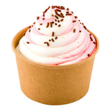 Coppetta 12-Ounce Dessert Cups, 50 Disposable Ice Cream Cups - Lids Sold Separately, Sturdy, Kraft Paper Frozen Yogurt Bowls, Fo