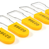1000 PCS Plastic Wire Padlocks, Numbered Plastic Padlocks Security Seals Electric Meter Seal Disposable Anti-Tamper Locks, Yello