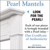 Pearl Mantels 520-48 Berkley Paint Grade Fireplace Mantel, 48-Inch, White, 48 Inch