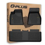 G-PLUS Floor Mats Set Compatible with Tesla Model S 2015-2020 (Only for Model S Badging) All Weather Full Cover Protection TPE F