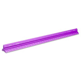 Alumicolor Aluminum Architect Solid Drafting Scale, 12IN, Purple