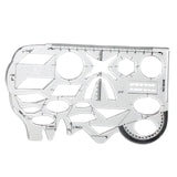 ECOMISTIQ Multifunctional Drawing Ruler Formwork PP School Drafting Function | Other Supplies & Lettering Art