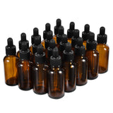 YoleShy 1oz Glass Dropper Bottle, 20 Pack Amber Glass Bottles with Droppers and Black Cap for Essential Oils, Lab Chemicals, Per