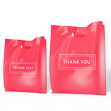 MelonArt Thank You Bags for Small Business, Plastic Retail Bags Merchandise Bags Shopping Boutique Bags for Stores Boutique (Pin