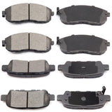 ECCPP D815-7318 D905-7784 Front & Rear Ceramic Disc Brake Pad Set Fit For Nissan 350Z 2003-2005,For Altima 2002-2005 2009-2013,F